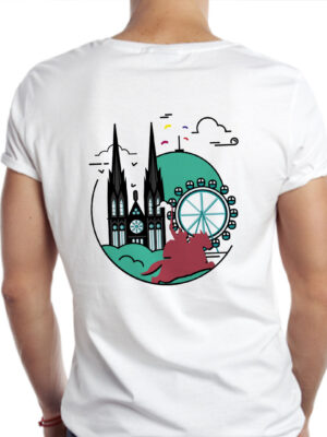 T-shirt blanc Clermont-Ferrand