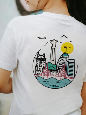 T-shirt blanc Lisbonne