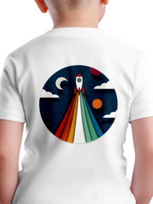 T-shirt blanc Enfant Astronaute
