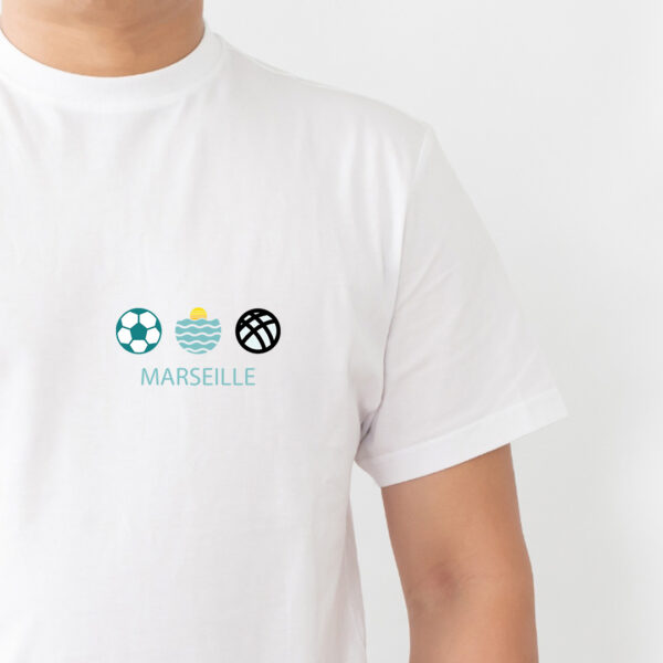 T-shirt blanc Marseille