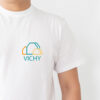 T-shirt blanc Vichy